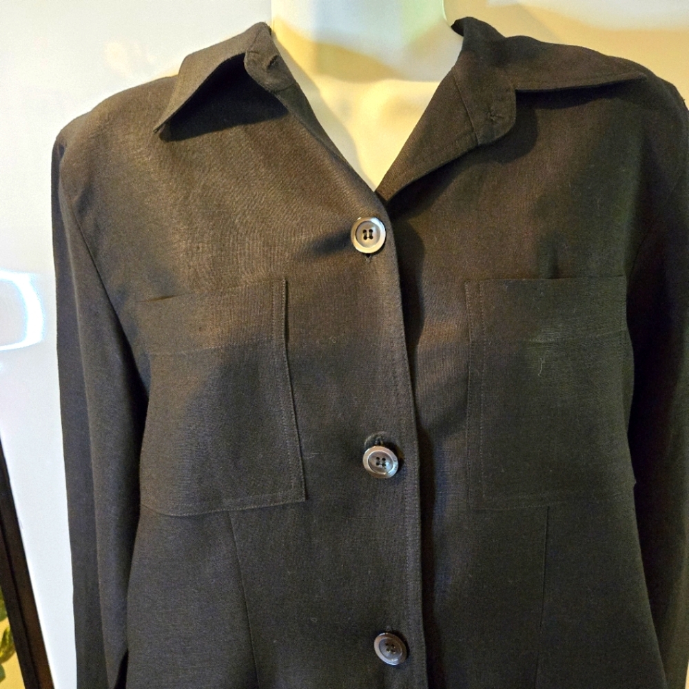 Mix&Match Jones Wear Woman's Black Linen Suit, Jacket, Pants, Skirt Size 12 & 14 - Picture 7 of 16